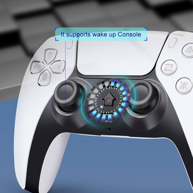 Black White Wireless Dual Sense Double Vibration Joystick Controller Compatible With PC Laptop For Gamers