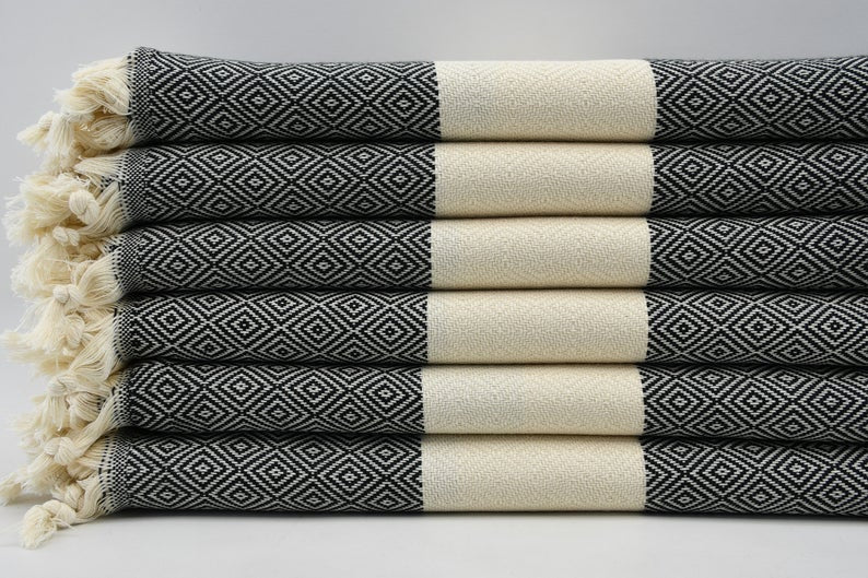 Venice Black Turkish Towel