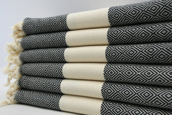 Venice Black Turkish Towel