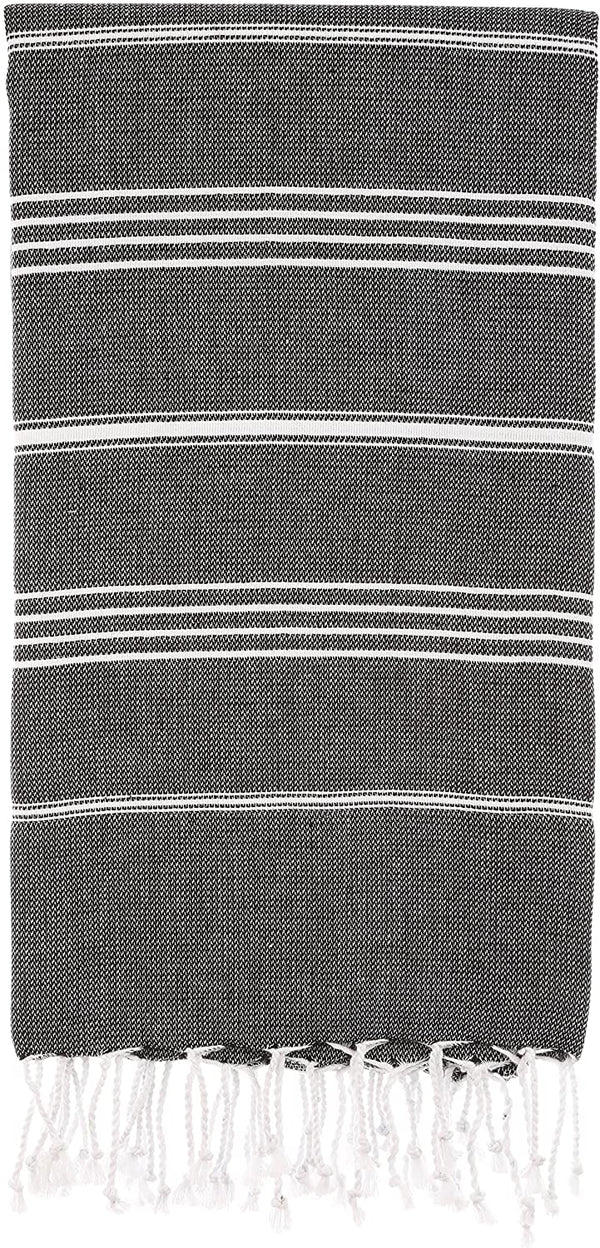 Monaco Turkish Cotton Hand Towel – Lightweight Quick Dry Bathroom, Kitchen & Travel Towel, Luxury Organic Turkish Towel