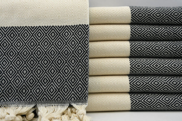 Venice Black Turkish Towel