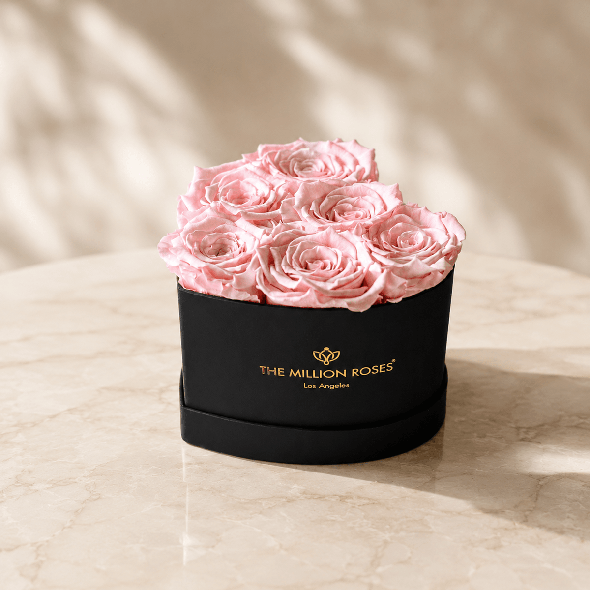 Baby Heart Black Box | Light Pink Roses