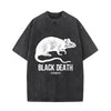 Black Death Rat Plague Vintage Washed T-shirt