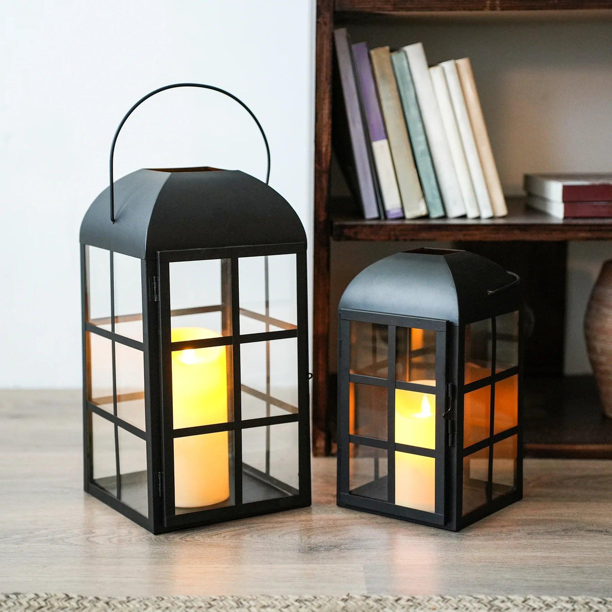 Set of 2 10.5&14''H Decorative Candle Lanterns