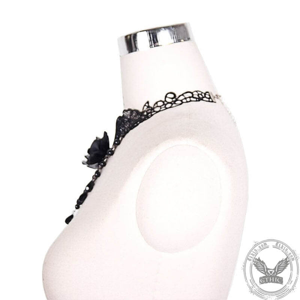 Black Rose Lace Gothic Choker