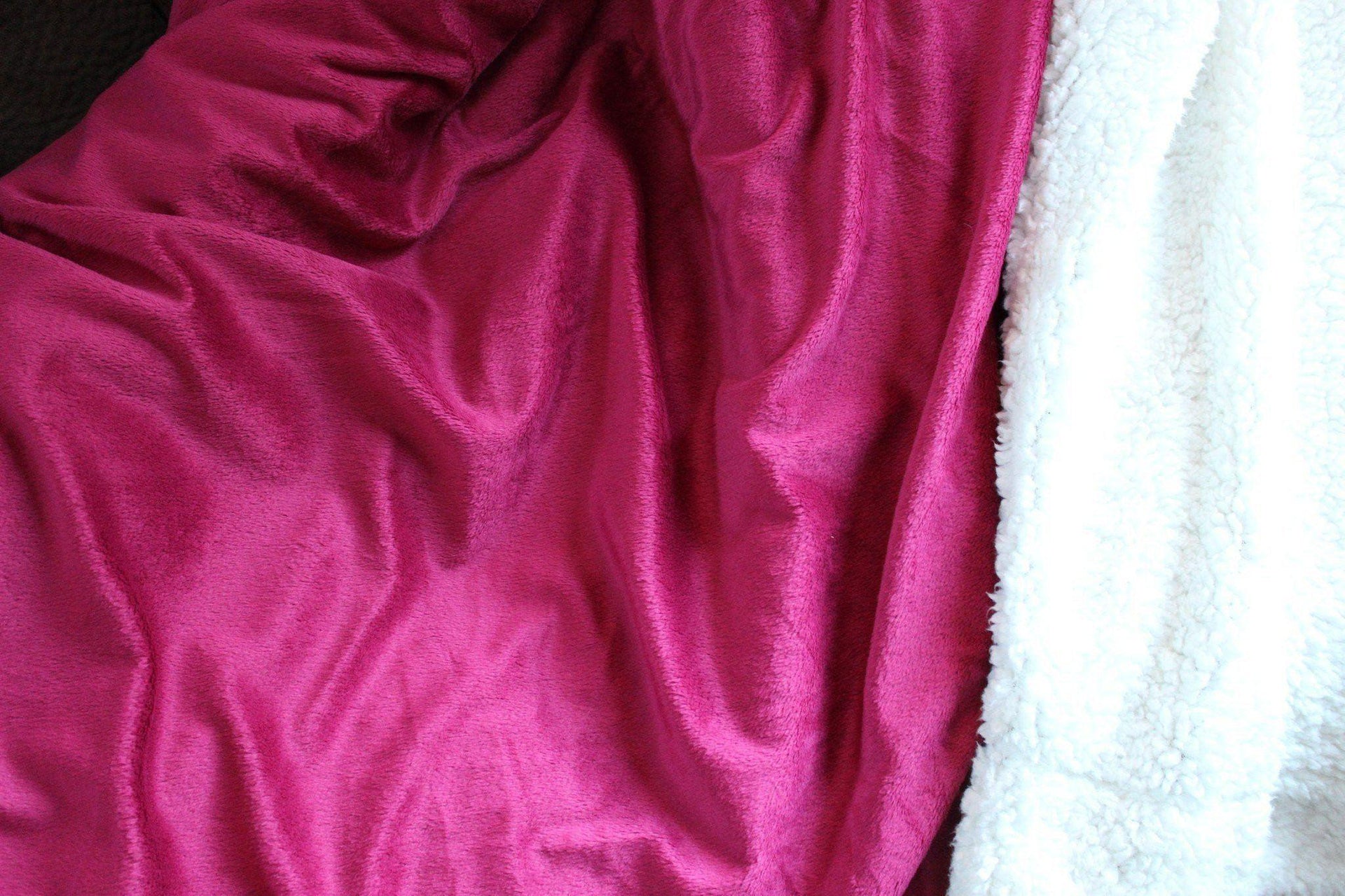 Tache Holiday Red Microfleece with Sherpa Back Throw Blanket