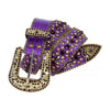 Purple Adorned Cowboy Cowgirl Rhinestone Belt