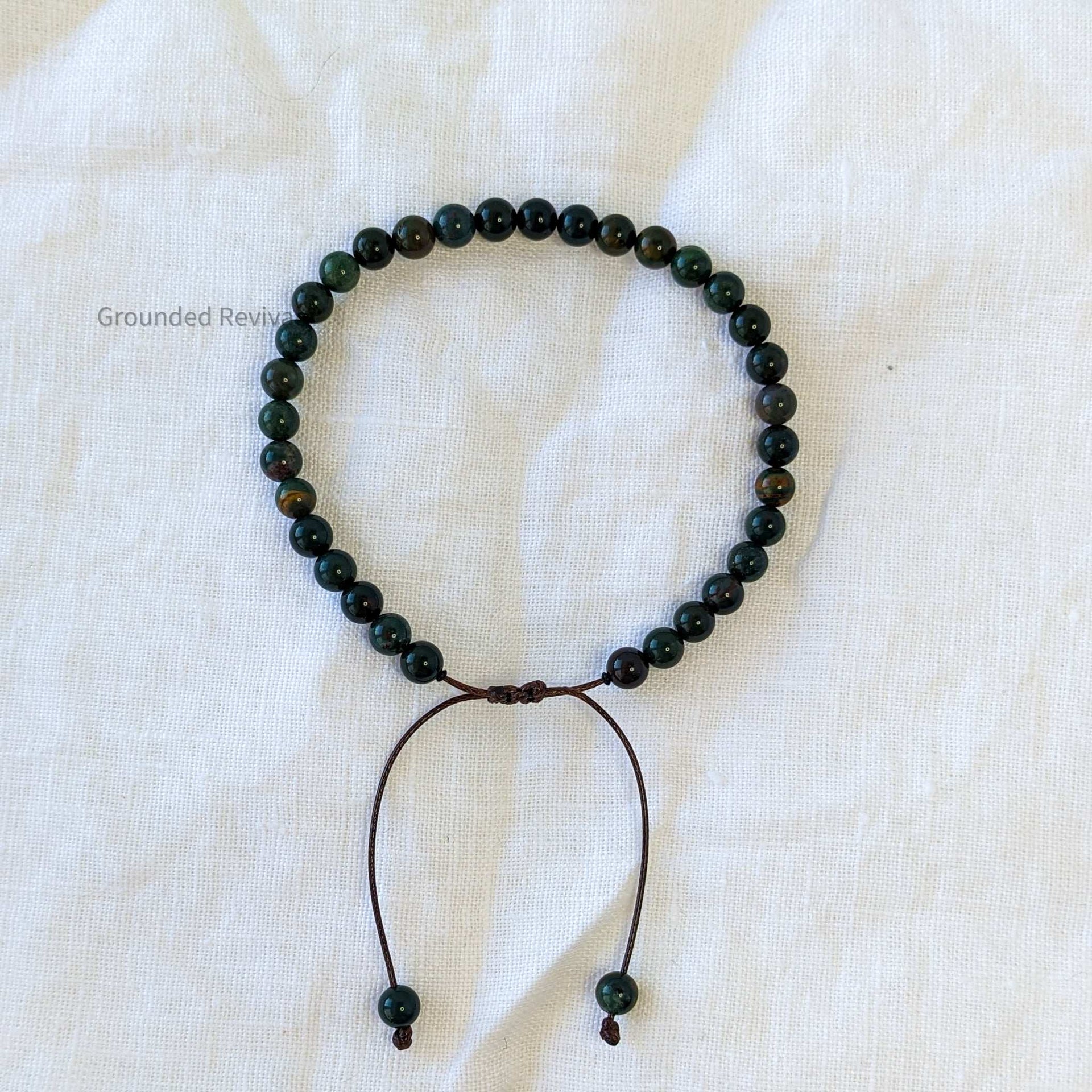Green Bloodstone Tasbih Bracelet | Men's Misbaha - 33 Beads, 5.5mm