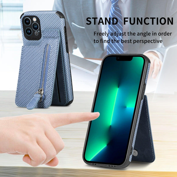 Blue Cards Wallet Leather Phone Case For Iphone 14 Plus 13 12 Mini 11 Pro Max X Xs Xr Men Luxury Business Purse Card Holder Cover  Phone Case With Card Sleeve Men Phone Case