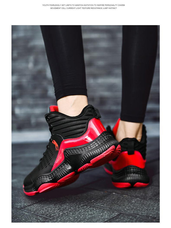 Blue Men High Quality Basketball Sneakers Boys Basket Shoes Autumn High Top Anti-Slip Outdoor Sports Shoes Trainer Professional Anti Slip Sports Sneakers