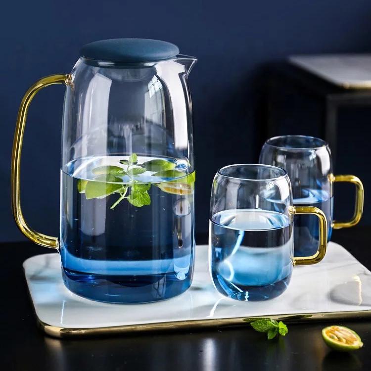 Blue Ombre Pitcher and Cups