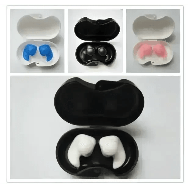 Blue Silicone Water Sports Earplugs Hypoallergenic