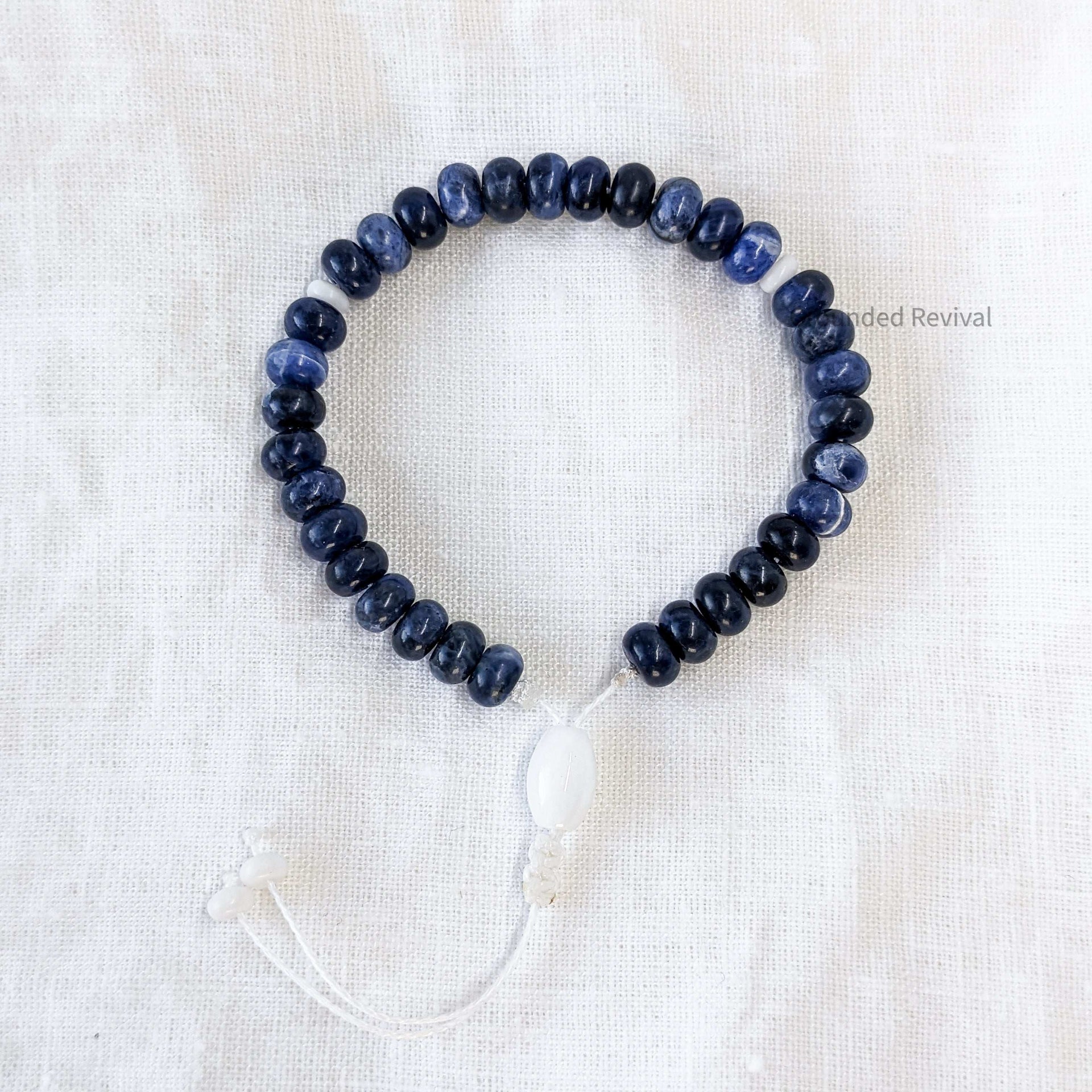 Blue Sodalite Tasbih Bracelet | Men's Prayer Beads - 33 Disc Beads, 8mm