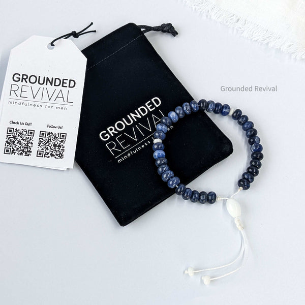 Blue Sodalite Tasbih Bracelet | Men's Prayer Beads - 33 Disc Beads, 8mm