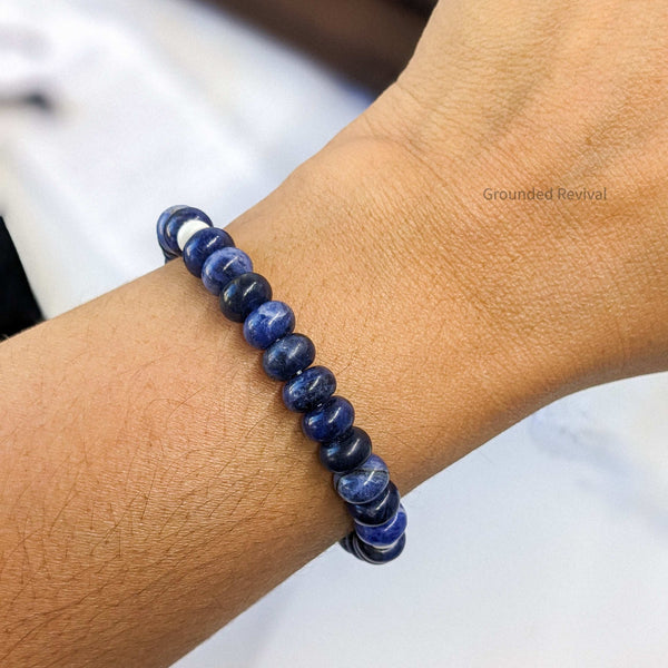 Blue Sodalite Tasbih Bracelet | Men's Prayer Beads - 33 Disc Beads, 8mm
