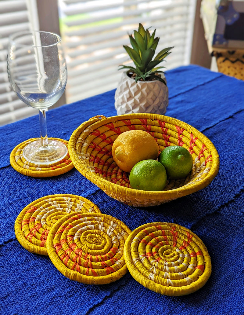 Small Woven Raffia African Baskets {Multiple Colors}