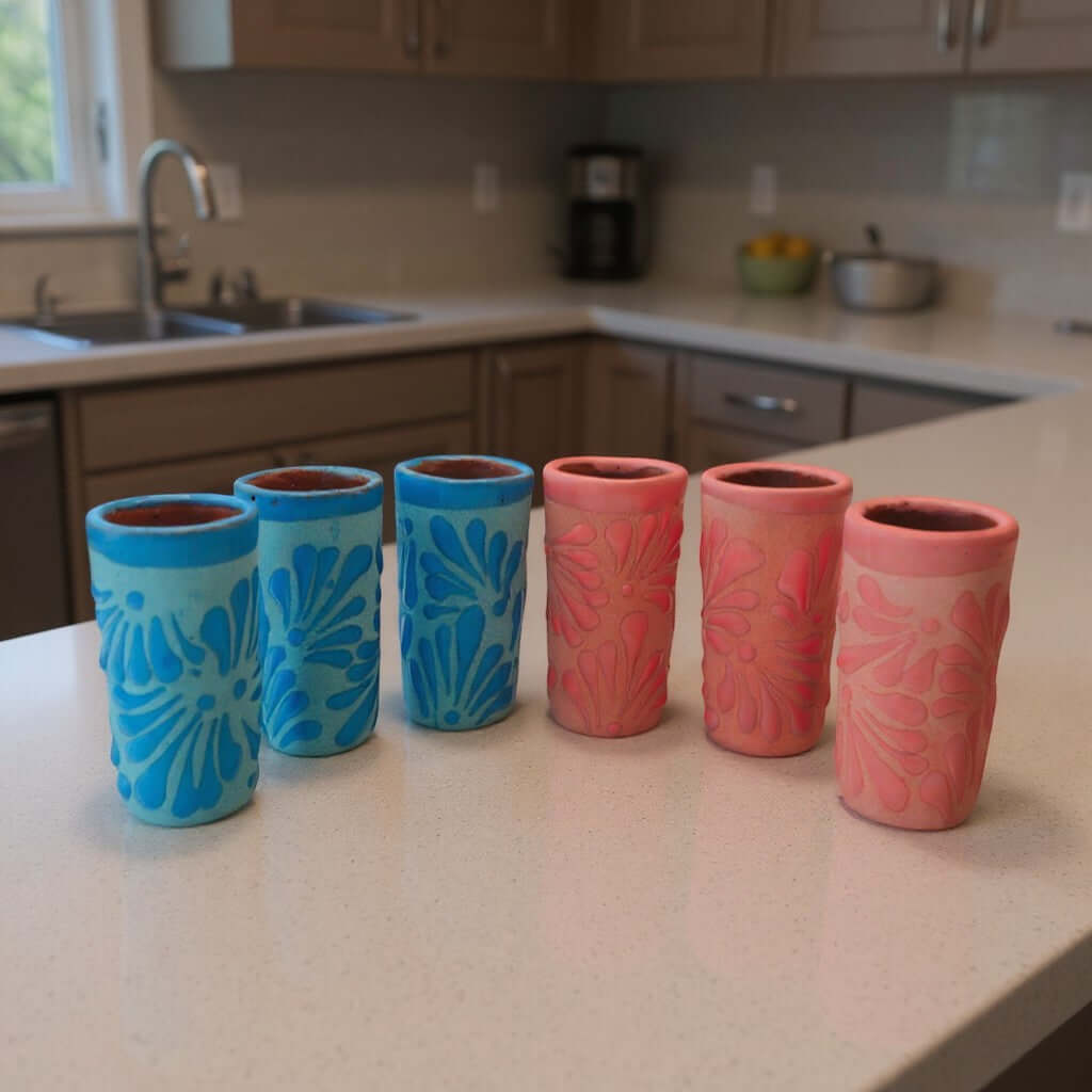 Blue Talavera Shot Glass | Hand-Painted Baby Shower Favor