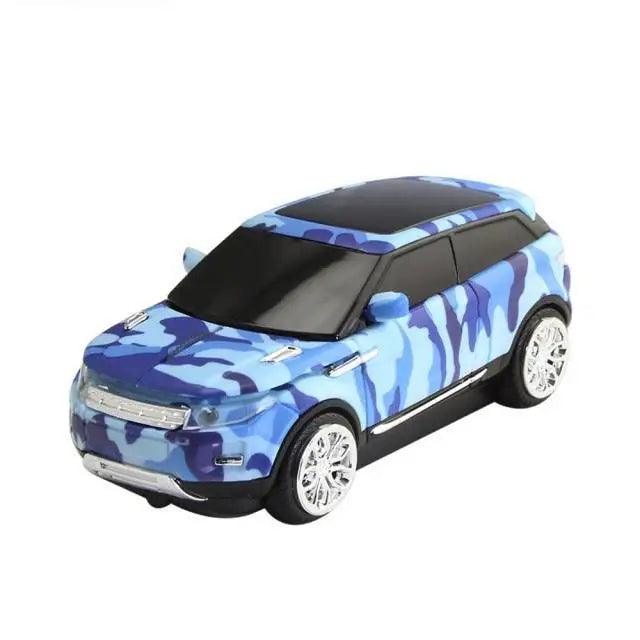 Blue Wireless Optical Mouse Sports Car Shaped Mouse 1600 DPI Office School Mice For Computer And Laptop Comfortable For Every Use