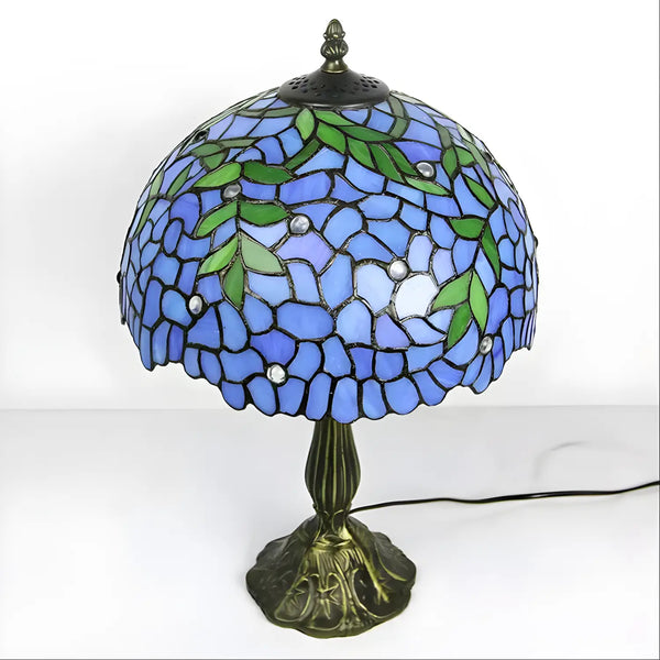 Blue Wisteria Glass Tiffany Lamp Genuine
