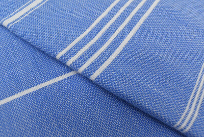 Blue Monaco Turkish Towel – Lightweight Quick Dry Beach & Bath Towel, Luxury Turkish Cotton Spa Towel, Travel & Pool Towel
