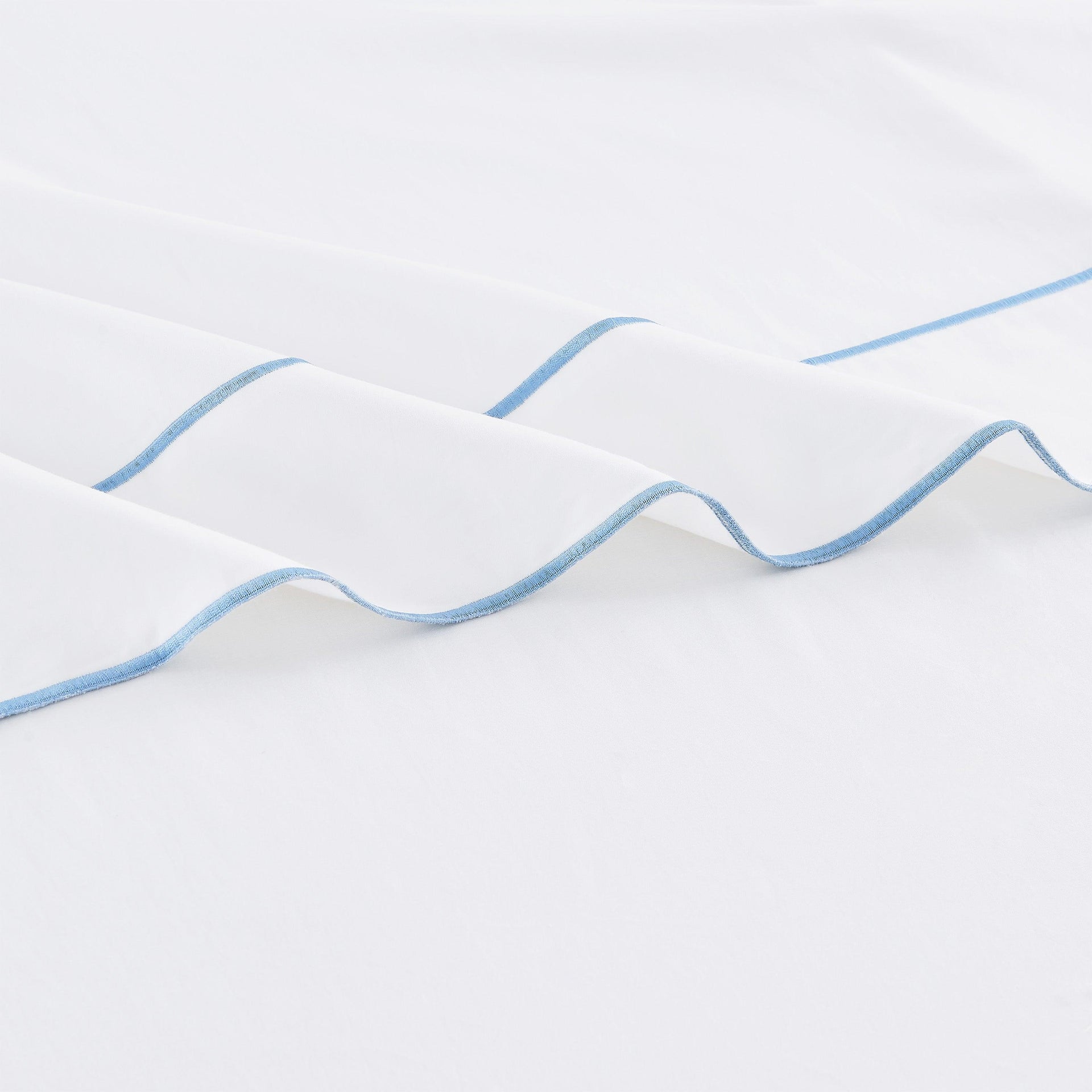 600 Thread Count Framed Sateen Embroidered Cotton Pillowcase Pair