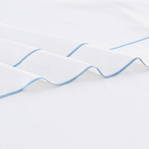 600 Thread Count Framed Sateen Embroidered Cotton Pillowcase Pair