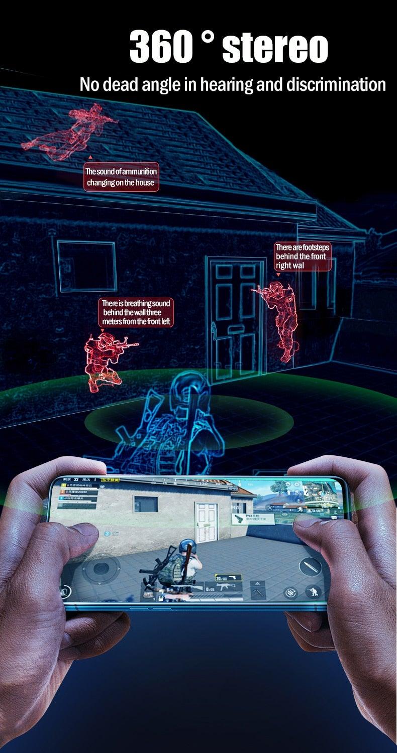 Bluetooth 5.0 Gaming Headset Workout Music Earphones Earbuds With Mic Bass Audio Quality Sound Wireless Headphones Sports Headphones Wearable Sweatproof Easy Pairing Headset For Sport Black