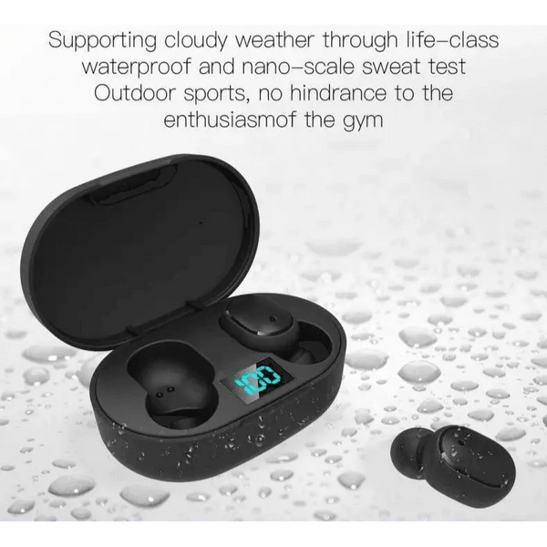 Bluetooth Earphone Wireless Ear Buds 5.0 LED Display Button Control Quality Sound Earphones in-Ear Headphones For Workouts And Running