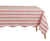 Scalloped Edge Tablecloth - Striped
