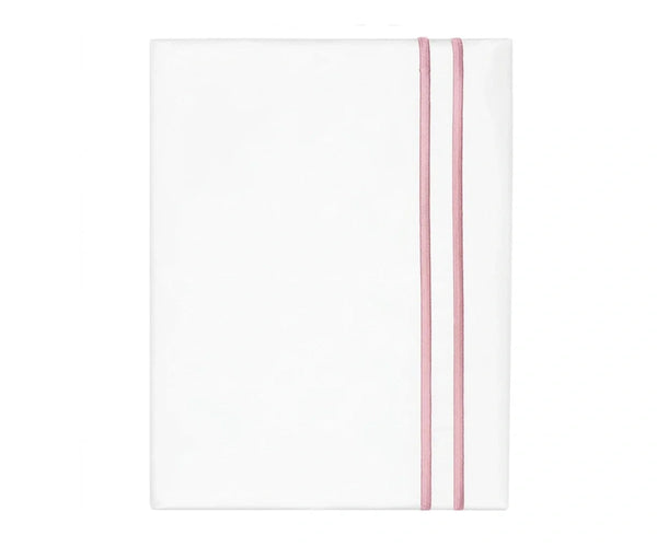 Cotton Flat Sheet - Line Embroidery