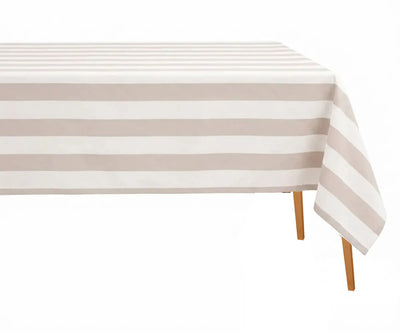 Striped Cotton Linen Tablecloth
