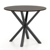 36 Inch Wood Dining Table with Intersecting Pedestal Base for 2-4 People-Brown
