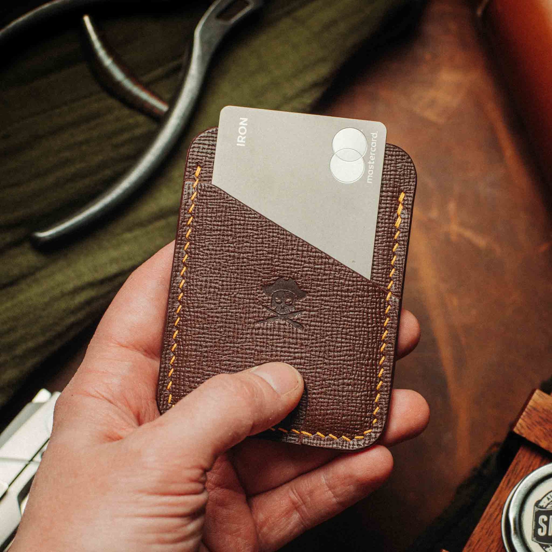 Minimalist Leather Wallet - Boatswain v4 | Slim Card Holder | EDC Pirate Goods