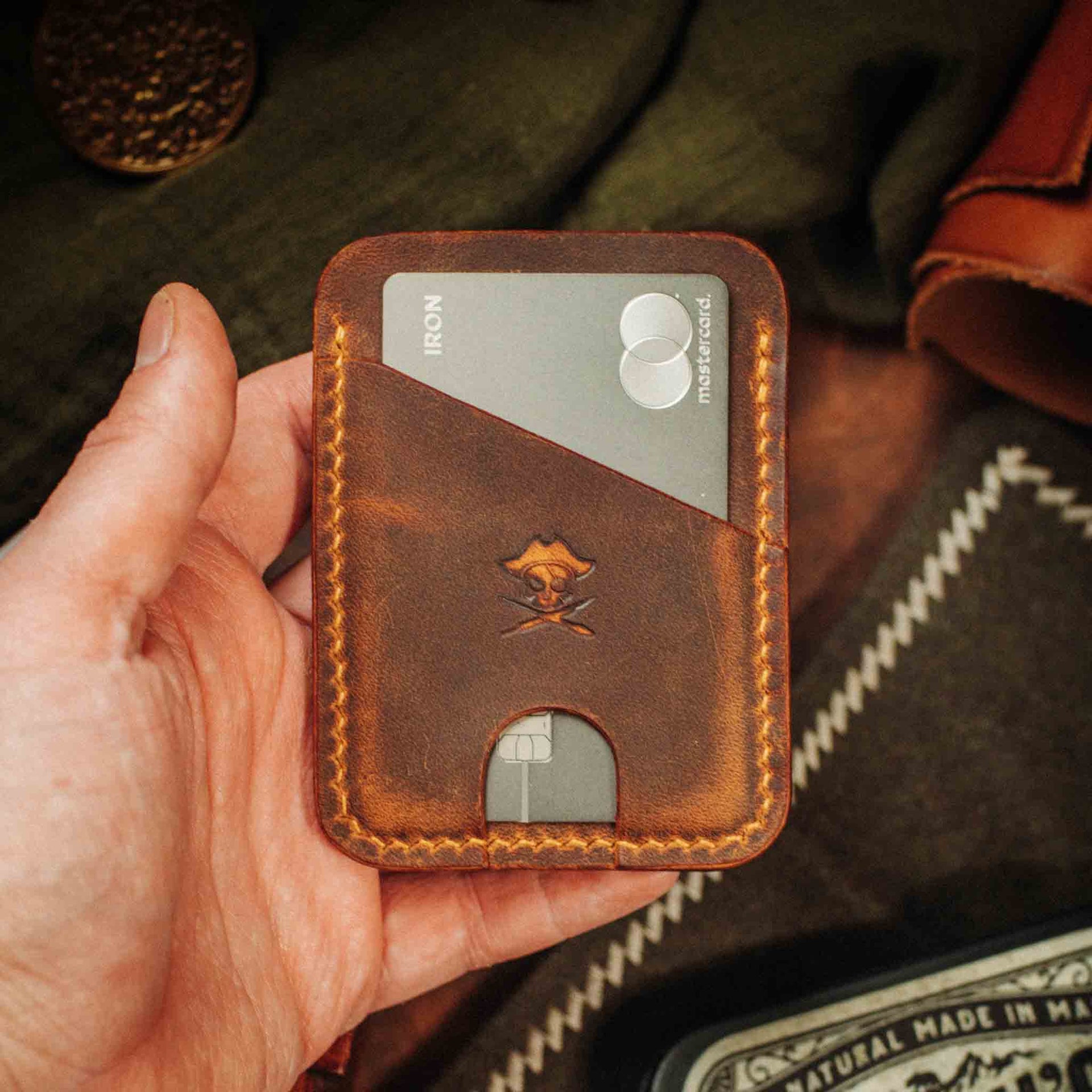 Minimalist Leather Wallet - Boatswain v4 | Slim Card Holder | EDC Pirate Goods