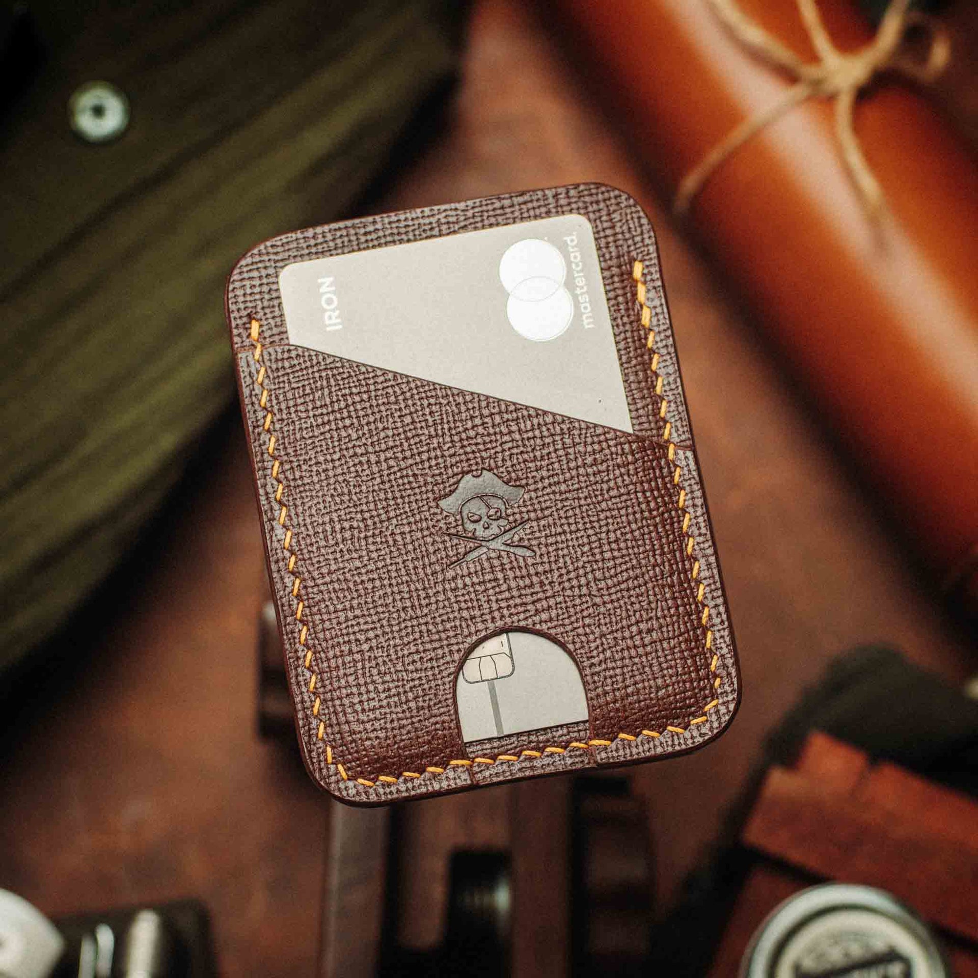 Minimalist Leather Wallet - Boatswain v4 | Slim Card Holder | EDC Pirate Goods