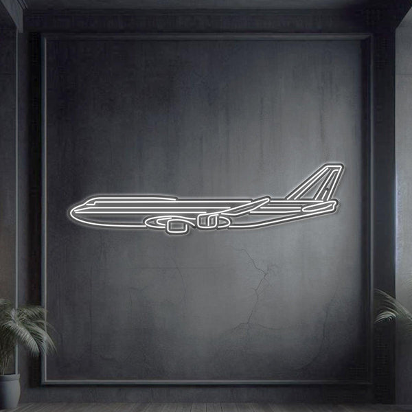 747-8 Metal Neon Aircraft Wall Art - NCN0003
