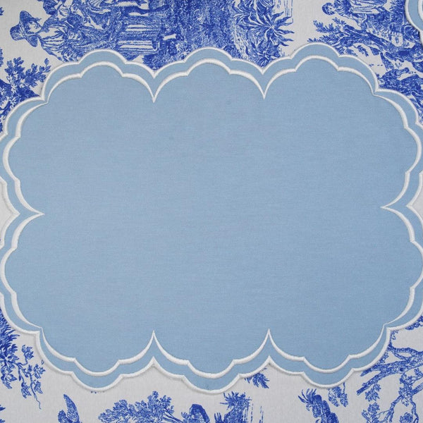AQUELLE BABY BLUE RECTANGLE FABRIC PLACEMAT (Set Of 4)