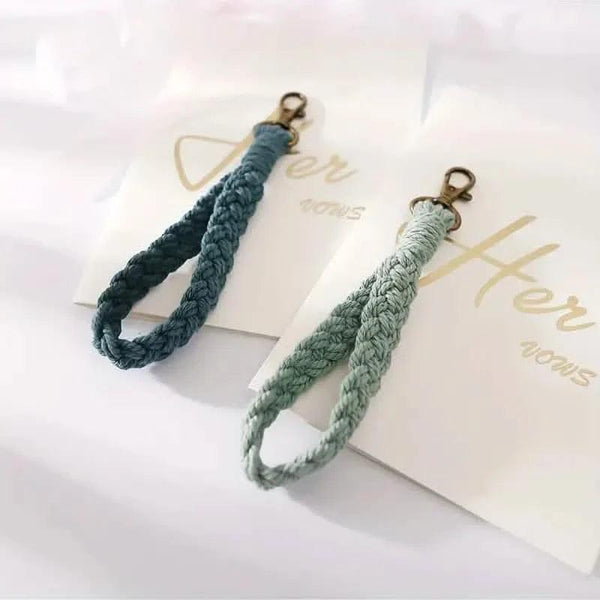 Boho Handmade Wristlet Bracelet Keyring