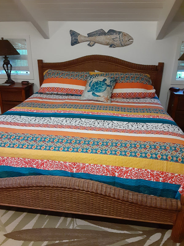 Boho Stripe Quilt Set