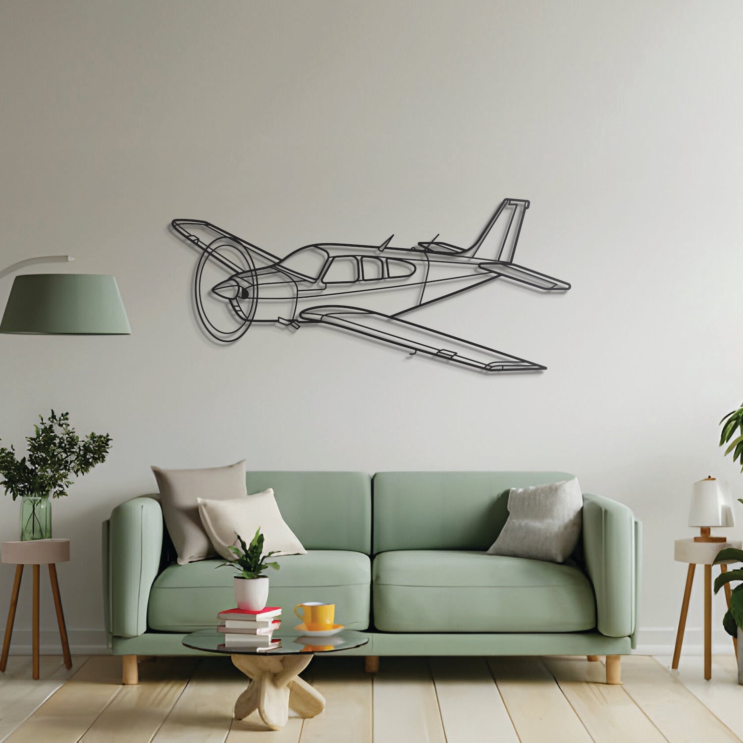 Bonanza F33C Angle Metal Aircraft Wall Art - NCP0369