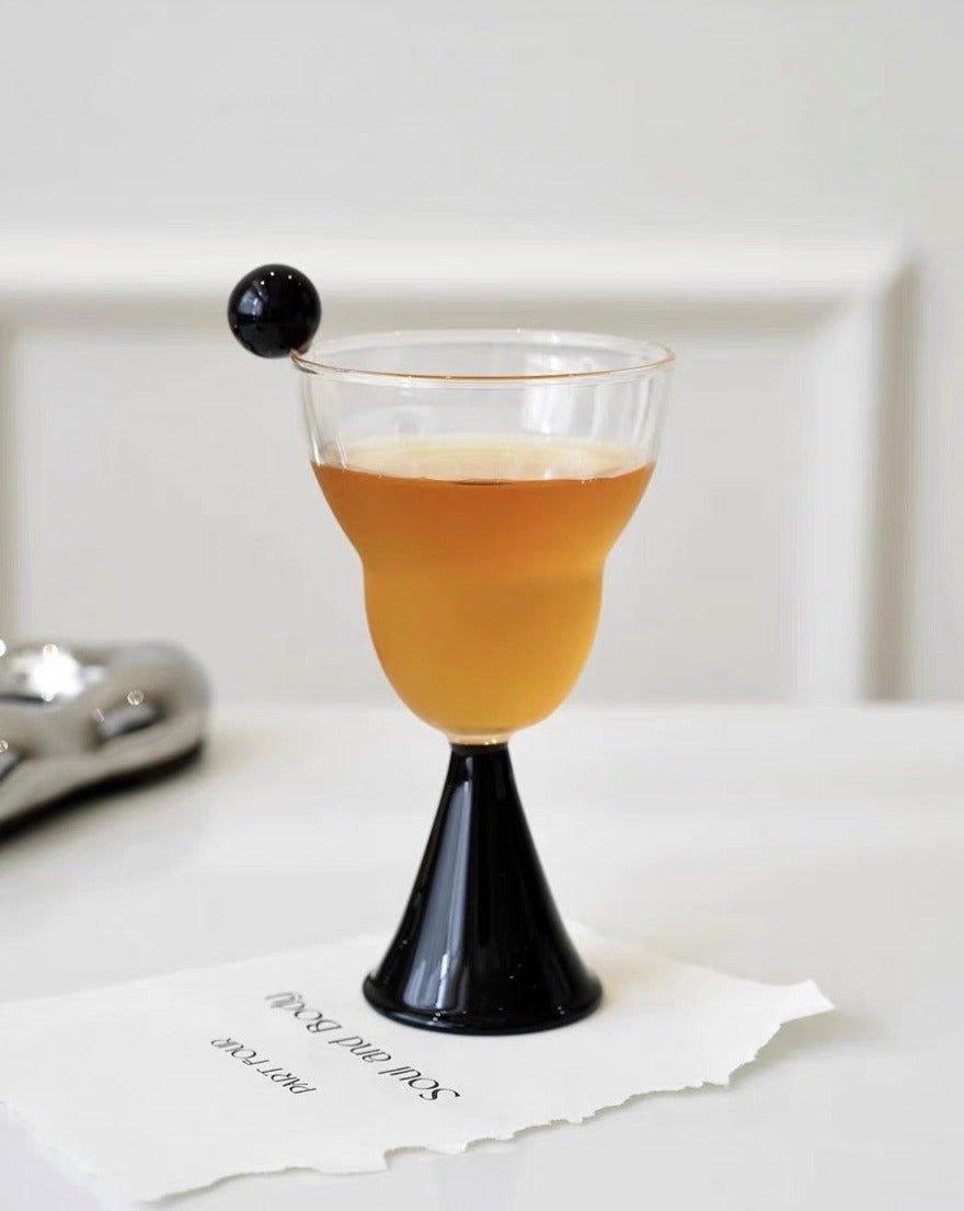 Hand Blown Bonbon Martini Glasses - Unique Whimsical Eclectic Coloured Cocktail Glasses