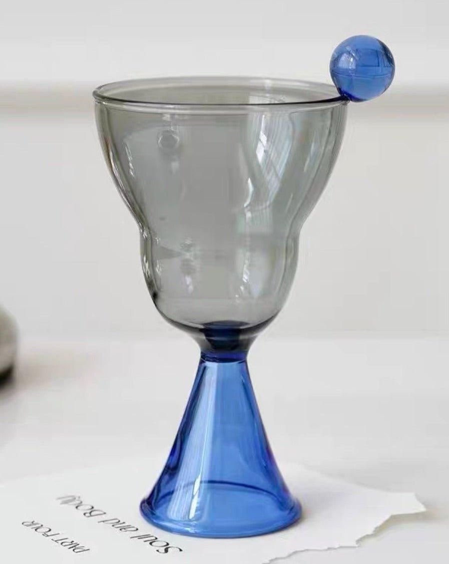 Hand Blown Bonbon Martini Glasses - Unique Whimsical Eclectic Coloured Cocktail Glasses