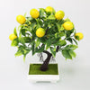 Bonsai Artificial Bonsai Fake Tree Yellow Foam Fruit Potted For Home Decoration Accessories Wedding Decor