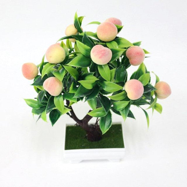 Bonsai Artificial Bonsai Fake Tree Yellow Foam Fruit Potted For Home Decoration Accessories Wedding Decor