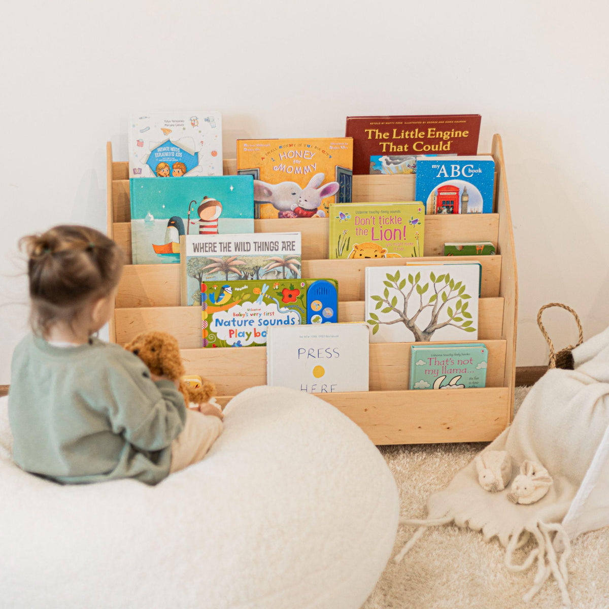 Front facing bookshelf