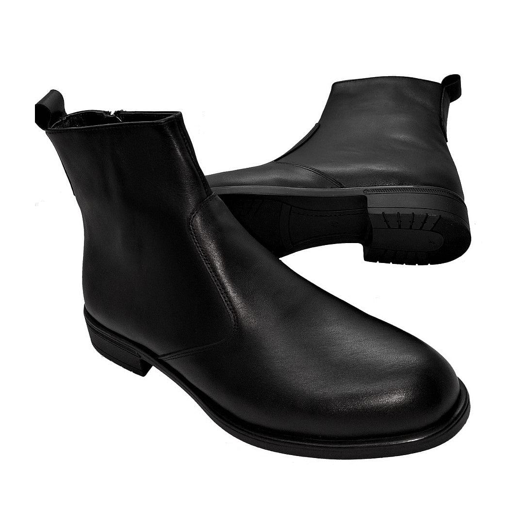 The Chiaru - Men's Italian Leather Dress Boots With Zipper (Signature collection)
