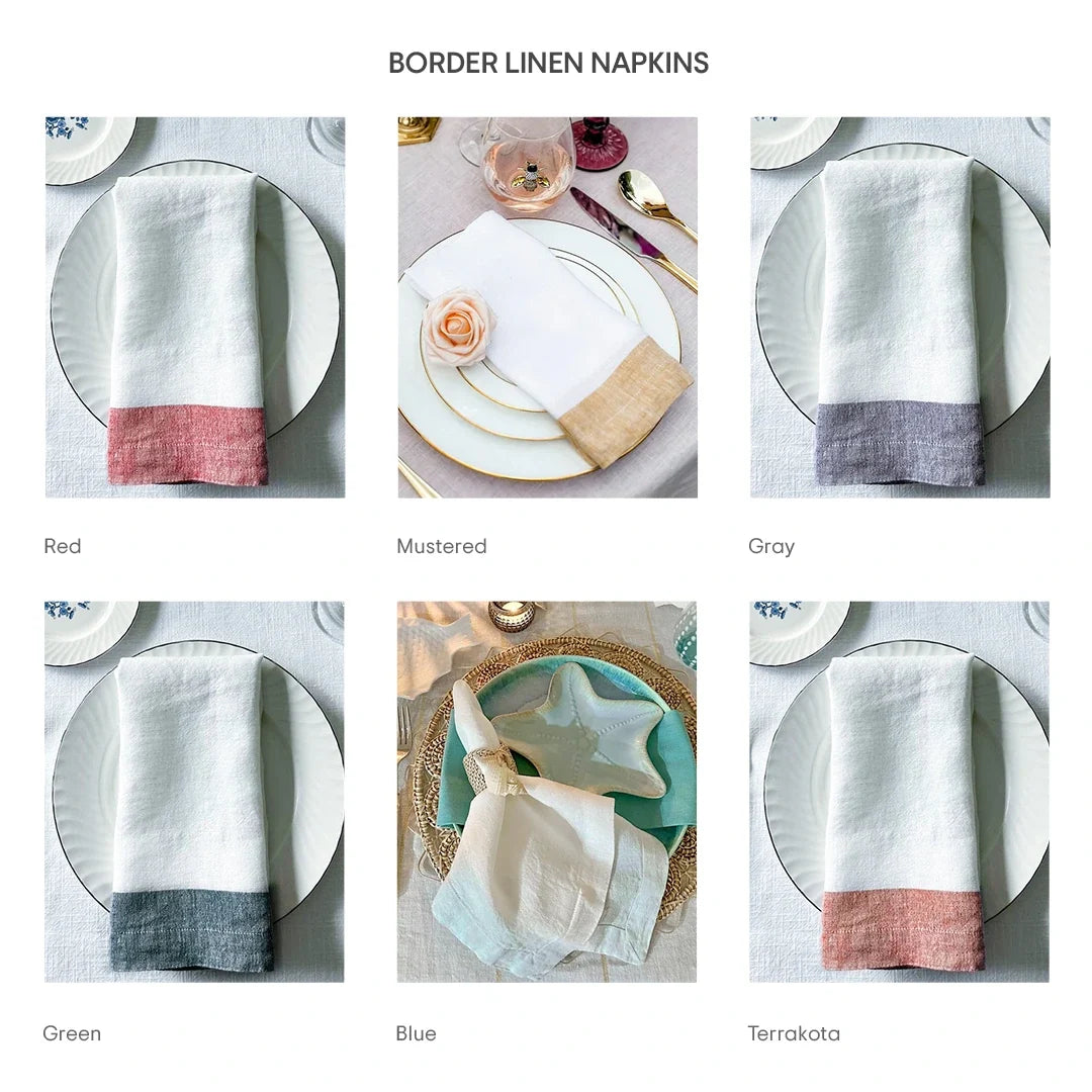 Border Linen Napkins