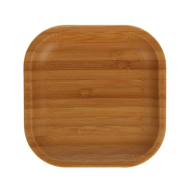 Set Of 12 Bamboo Square Plate 4