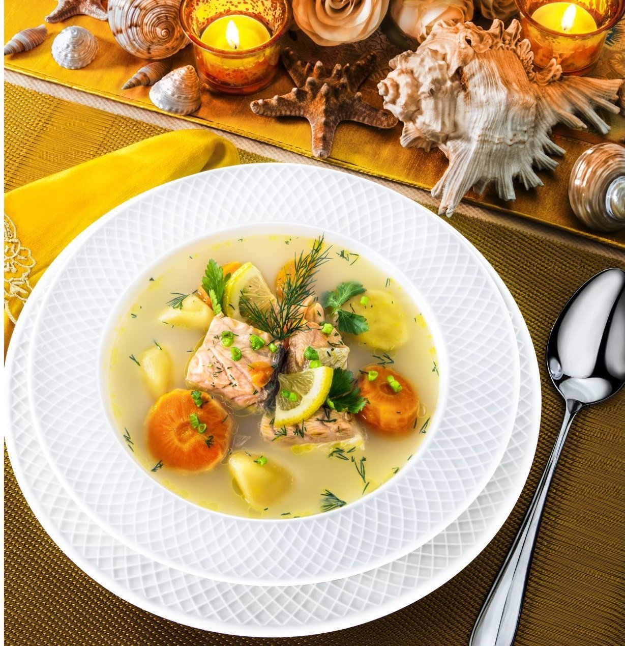 White Porcelain Deep Plate With Embossed Wide Rim 9
