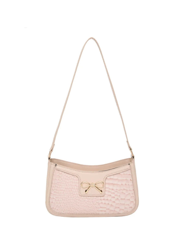 Bow PU Leather Shoulder Bag